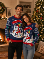 Pull de Noël personnalisé en tricot, pull de fête, pull d'hiver festif, logo OEM