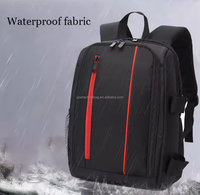 Sac photo multifonctionnel vidéo numérique DSLR 15.6 pouces Compartiment pour ordinateur portable Trépied attaché Sac à dos pour caméra de randonnée et photographie