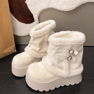 Bottes de neige personnalisées pour femmes, doublées de polaire, chaudes, en daim, de haute qualité, pour l'extérieur, bottes d'hiver - Product Image 2