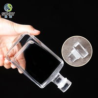 Produsen grosir botol anggur kaca Flint tinggi datar persegi 50m100ml 200ml kaca kecil tebal transparan