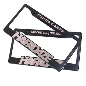 Customized Logo Plastic Car License Plate Frames Car Number Car License Plate Frame Metal License Plate Cover