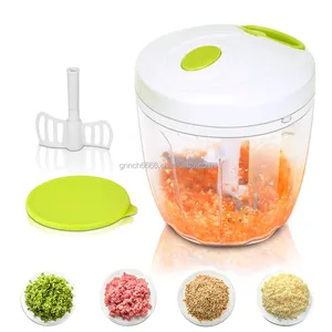 2024 Vegetable Cutter Manual Vegetable Chopper 5 Stainless Steel Blades Food Chopper for Vegetables, Meat, Herbs, Onion, Garlic