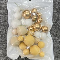 Décorations de Noël, fausses boules de 2 cm, 2,5 cm, 3 cm, 4 cm, fausses boules pailletées pour la décoration de gâteaux