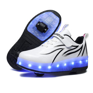 Baskets à roulettes avec roues rétractables, charge USB, 7 couleurs lumineuses, baskets à roulettes 2 en 1, chaussures à roulettes LED pour enfants, filles, garçons - Product Image 1