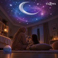 Projecteur de plafond Coran musulman avec haut-parleur, lampe à lumière étoilée, musique Bluetooth, veilleuse pour chambre à coucher, décoration de prière