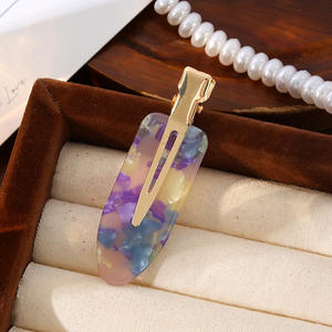 Pince à cheveux personnalisée en acrylique irisé, sans pli, type alligator, pour boucles, sans trace - Product Image 6