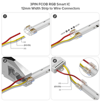 FCOB FOB 2Pin 3Pin 4Pin 5Pin 6Pin 8Mm 10Mm 12Mm Sin soldadura Cob Led Strip Connector