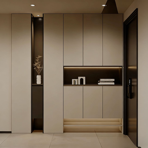 <span class=keywords><strong>Armadio</strong></span> e <span class=keywords><strong>Cabina</strong></span> <span class=keywords><strong>Armadio</strong></span> Angolare Moderni di Lusso Balom su Misura in Legno con Illuminazione a LED e Multi-Scomparti per Camera da Letto - Product Image 3