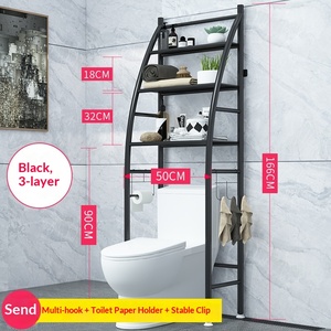 Étagère de salle de bain sur pied en fer à 3 niveaux et <span class=keywords><strong>support</strong></span> de rangement avec supports pour sèche-cheveux, toilettes et machine à laver Modèle 0092/0093 - Product Image 6