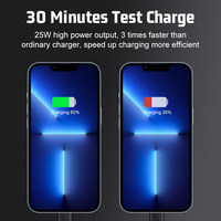 Chargeurs muraux intelligents USB Type-C 2 ports 25W Gan QC3.0 colorés pour téléphone, adaptateur de charge mural mini compact