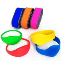 Bracelet étanche 13,56 MHz RFID ISO14443A F08, bracelet MF Classic 1K S50 en silicone RFID pour contrôle d'accès