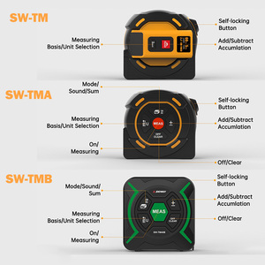 เครื่องวัดระยะเลเซอร์ Sw-tm พร้อมตลับเมตรแบบล็อคอัตโนมัติ สำหรับงานอุตสาหกรรม 3 in 1 ตลับเมตรวัดระยะด้วยเลเซอร์ - Product Image 5