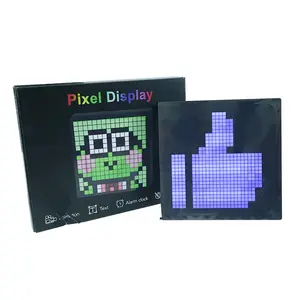 Tablero de visualización de píxeles LED de 16*16 Pantalla de marco de píxeles Control de aplicación de pantalla inteligente Imágenes de bricolaje para decoración de escritorio - Product Image 1