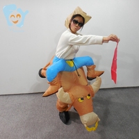 Costume gonflable amusant pour adulte à chevaucher un taureau pour Halloween, Noël, la Saint-Valentin, taille plus, livraison rapide