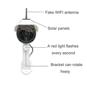Pin năng lượng mặt trời được hỗ trợ nhấp nháy nhấp nháy LED không ướt ngoài trời giả giả an ninh máy ảnh mô phỏng nhựa <span class=keywords><strong>Bullet</strong></span> Máy ảnh - Product Image 4