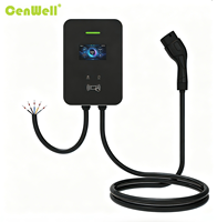 Chargeur mural AC Ocpp Wifi 7-22kw, avec contrôle par application. Borne de recharge pour véhicules électriques avec prise Type 1 / Type 2 / Tesla / GBT