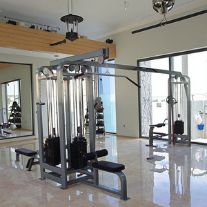 Équipement de musculation commercial, Station multifonction Jungle Crossover, 5 stations, en acier et fer - Product Image 1