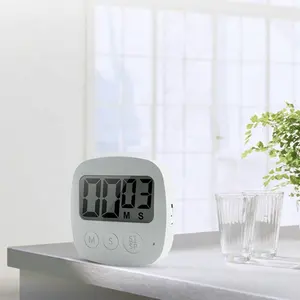 Digitale Kookwekker Eenvoudige Bediening Grote Nummers Luid Alarm Magnetische Backing Stand White Timer