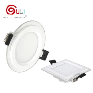 Round&Square hot deal LED glass panel light die casting aluminum cover own mold 6W 9W 12W 18W 24W 30 High lumen in market