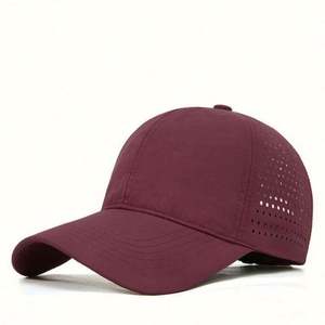 Gorra de Béisbol Deportiva Formal Ecológica de Secado Rápido de 6 Paneles con Orificios Cortados con Láser, Impresión Serigráfica y Lona Impermeable al por Mayor - Product Image 6