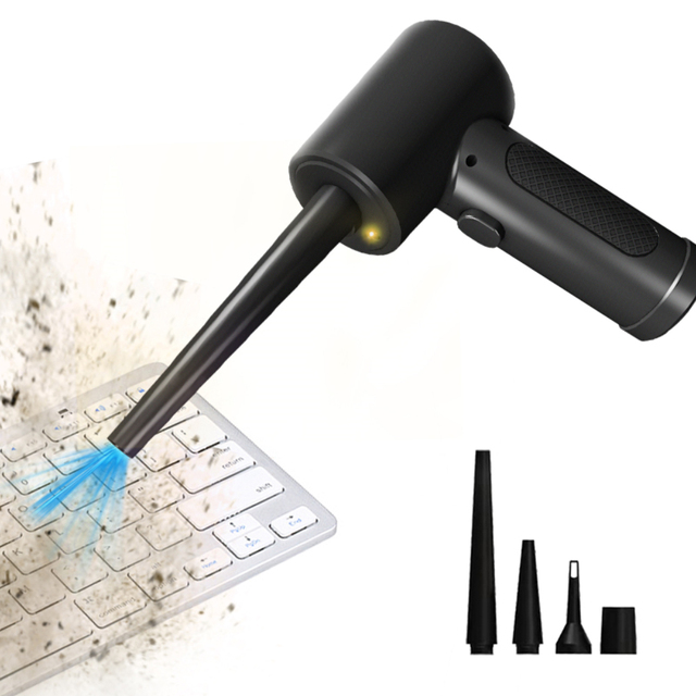 Electric Air Duster 51000RPM Brushless Cordless Compressed Cleaner Dust Air Blower Gun for PC Computer Keyboard Air Duster Gun