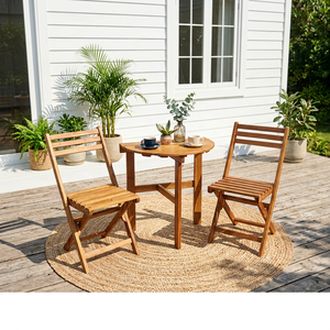 Wholesale Solid Wood Furniture Set Coffee <b>Table</b> Chairs for Home <b>Bar</b> Restaurant Hotel Coffee Shop Garden Use Made in Vietnam - Product Image 1