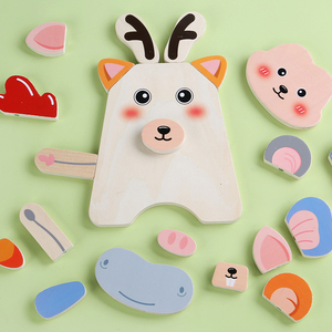 New Arrivals Kid's Advanced Educational 3D Puzzles Magnetic Early Education Toys for 3-5 Years Unique Wood DIY Toy Face-Changing - Product Image 4