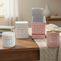 Boîte d'emballage personnalisée pour pots de bougies de couleur arbitraire avec logo, boîte cadeau en papier kraft pour bougies, boîte pliante