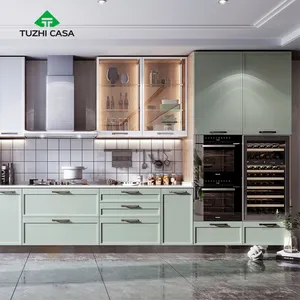 购买现代设计的厨房模块化橱柜简单厨房小屋内置橱柜