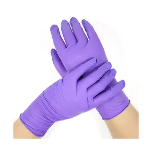 Guantes de nitrilo手套3-6Mil防滑丁腈大纹理指尖手套一次性无乳胶