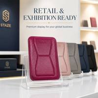 Dompet Kartu Magnetik RFID Blocking Magsafe Bahan Kulit PU Harga Pabrik Logo Kustom Dompet Ponsel Tipis Grosir Tempat Kartu Ponsel