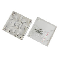 Caja de terminales de fibra óptica Ftth, 2 puertos, 86 Panel de pared, 2 núcleos, roseta SC interior, 86*86mm, placa frontal montada en la pared SC Pigtail 0,9mm
