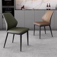 Chaise de salle à manger minimaliste de style italien pour la maison/l'hôtel/le restaurant - Chaise moderne de luxe léger, tabouret rembourré haut de gamme populaire