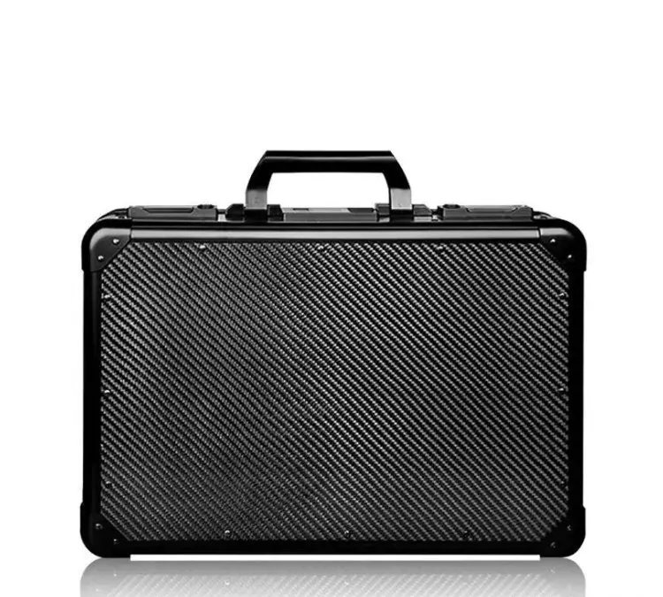 New Arrival 100% Genuine Carbon Fiber Suitcases Matte Black Carbon Fiber Suitcase luggage with Combination Lock Storage Boxes