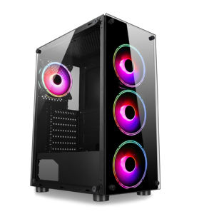 Attractive glass case pc computer cabinet with great rgb gaming effect