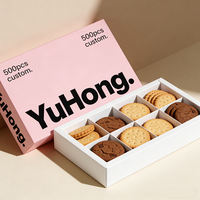 Boîte cadeau en carton alimentaire recyclable avec laminage mat et revêtement UV pour l'emballage de biscuits et de desserts avec logo personnalisé