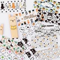 Patchs thermocollants personnalisés UV chats de dessin animé, durables et imperméables pour vêtements, tasses, mugs, fournitures de bureau et scolaires DIY