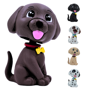Bobblehead Dog - Brown est un animal mignon et ludique, parfait pour votre tableau de bord de voiture, votre bureau ou la décoration de votre maison - Product Image 6