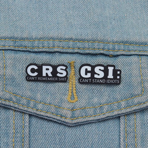 Citation drôle épingles en émail je n'ai pas de mémoire broches drôles sac à dos revers insigne cadeau pour amis bijoux en gros - Product Image 1