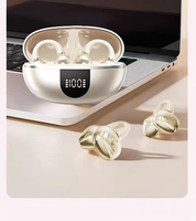 Écouteurs sportifs ouverts de style boucles d'oreilles, tendance, avec affichage numérique, faible latence, ANC, BT6.0, étanches IPX-4, son surround 360HiFi