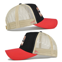 Gorra Trucker con Parche de Montaña Bicolor, Malla Transpirable, Fábrica BSCI para Venta al por Mayor, Estilo Outdoor, MOQ Bajo