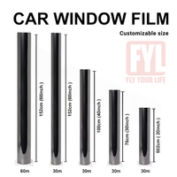 Película para Ventanas de Alto Rendimiento, 1mil 1PLY, Tinte para Ventanas, IRR35-80% UV90-99%, Anti-Rayones, Anti-Reflejos, Película Solar para Ventanas de Automóviles