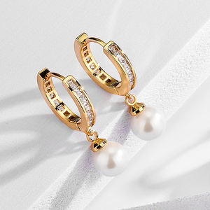 RAKOL EP2952 Perla para mujer 2024 Nuevo diseño Pendientes elegantes de verano - Product Image 4