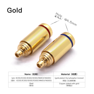 HAKUGEI Mạ Vàng Phốt Pho Đồng Tùy Chỉnh Đầu Ra AC Thương Hiệu Mới Bộ Chuyển Đổi Tai Nghe 0.78pin Cho IE200/IE600/IE900/A2DC/N5005 - Product Image 3