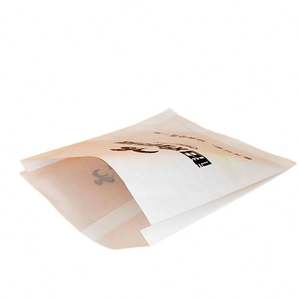 Bolsa de Papel Kraft Blanca para Alimentos, Resistente al Aceite, con Logotipo Personalizado en Flexografía, para Donas, Pan, Pollo, Filetes y Aperitivos - Product Image 1