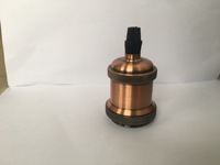 Douille de suspension vintage E27 E26 en aluminium couleur laiton vieilli, style à vis, 5x5x9cm, pour éclairage industriel intérieur DIY