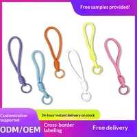 Pendentifs de bijoux en corde tressée en polyester faits à la main, colorés, modernes et minimalistes, accessoires DIY, porte-clés, fermoirs à ressort, sangle de téléphone