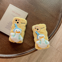 IVANHOE Nouvelle coque anti-chute 3D en forme de canard crochu et mignon pour iPhone 17 Pro Max, 16, 15, 14, 13 – Idéale pour les femmes