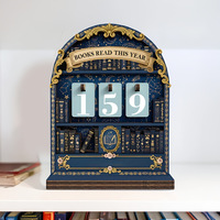 Suivi de lecture de livres vintage en bois, couleur et forme personnalisables, décoration multifonctionnelle pour la maison, suite jusqu'à 999 livres
