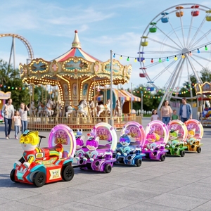 <span class=keywords><strong>Train</strong></span> miniature immersif pour animaux de compagnie <span class=keywords><strong>avec</strong></span> écran de jeu vidéo et autocollants mignons de chiens pour FEC Plaza - Product Image 2